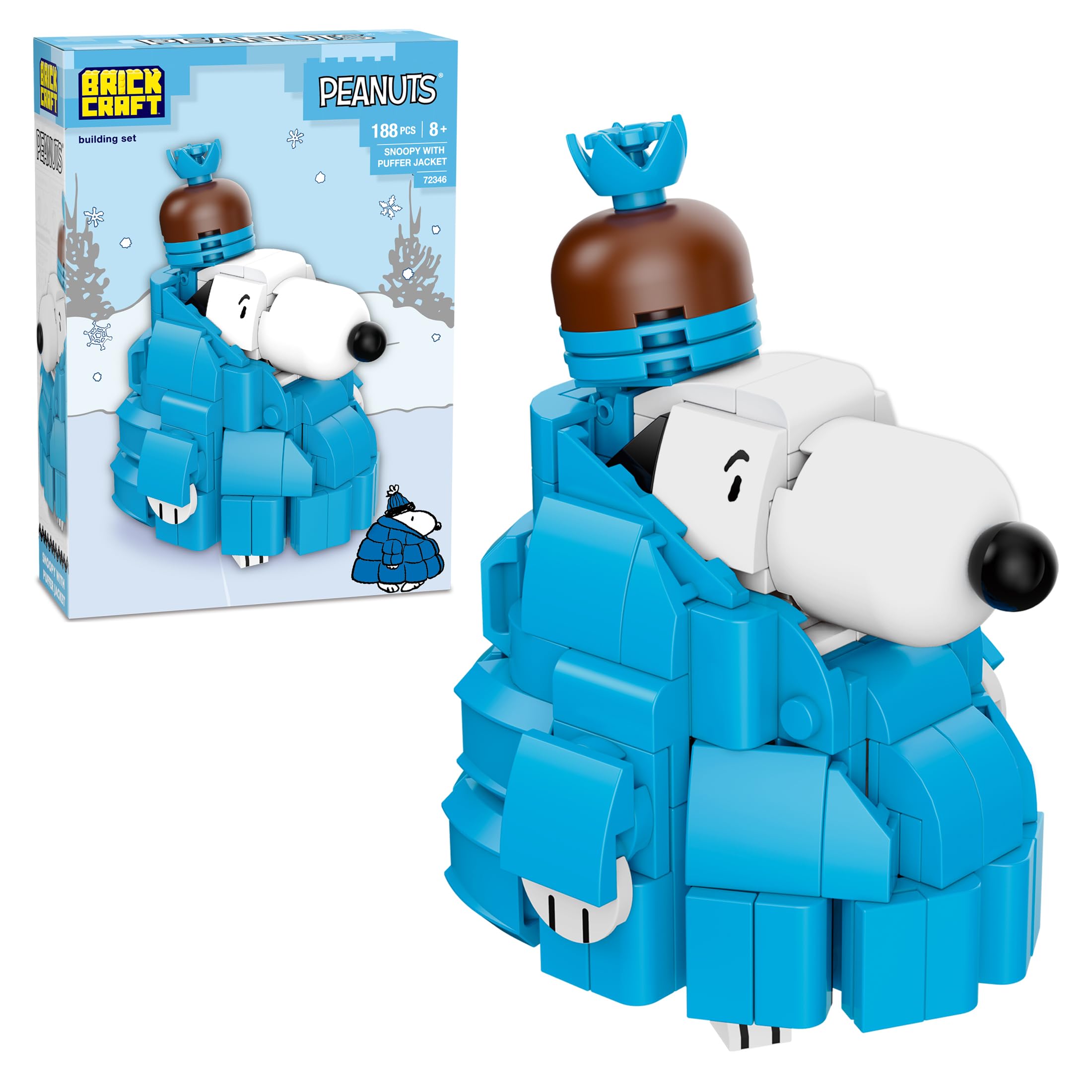 Amazon.com: Brickcraft Peanuts Snoopy with Puffer Jacket Building
